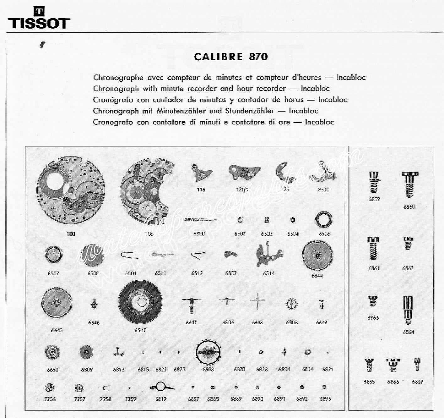 tissot watch spare parts